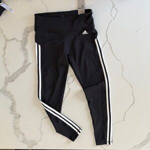 Adidas women’s Black and White Striped Leggings